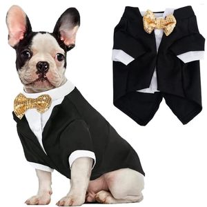 Hundebekleidung aus Polyester für Welpen, Hochzeitskleidung, Mode, Haustiere, Party, Fliege, Anzug, bequem, waschbar, Weihnachtsgeschenke für kleine, mittelgroße und große Haustiere