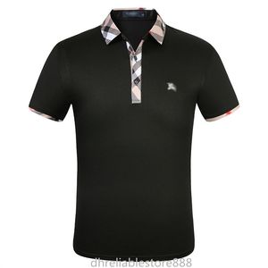 Męska koszulka projektant mody Cotton Polo Shirt Lapel Short Sleeve Shirty Business Men T-shirty Duże koszulka rozmiar m-3xl