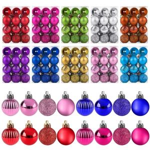 Decorações de Natal 24pcs/Box 3cm Bolas de árvores Ornamentos de natal pendentes pendentes Ano Presente Noel Decorchristmas