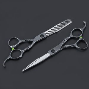 Hair Scissors Professional 440C Steel Grey Scorpion Bag Set Cutting Scissor Barber Thinning Shears Scisors Hairdressing