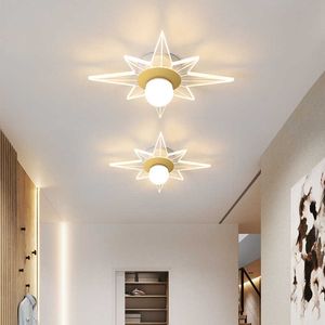 Luzes Luz de luxo Luz para o corredor da varanda Stair Lâmpada de teto de teto Estrela de flor Surface Mini Lâmpadas de entrada Mini 0209