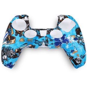 Mjukt skyddande t￤ckning silikonfodral hudskydd fall kamouflage t￤ckning f￶r PS5 controller playstation 5 gamepad joystick