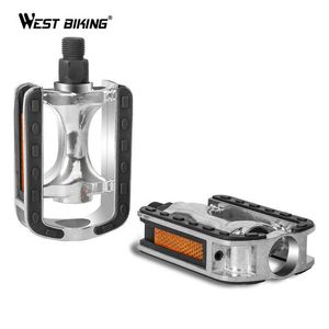 Pedali per bici West Biking Lega Bike Pedals MTB Mountain Road Pedali per biciclette per biciclette per biciclette Piazza anti-slip Pedals Ultralight Pagni in bicicletta 0208