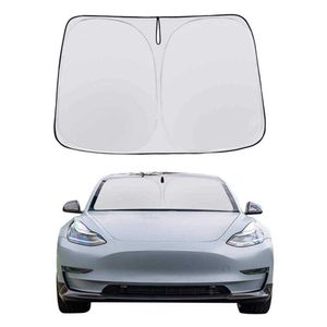 Słońce Słońca Cover Covery Auto Auto Front Windows Królu przeciwsłoneczne Parasol Coche dla Tesla Model 3 Y Sunshade Akcesoria Nowe