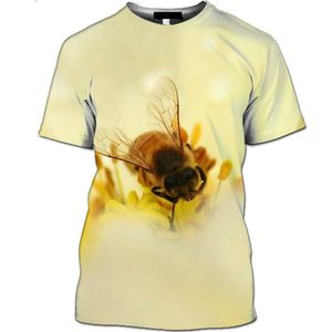 Camisetas masculinas casuais estilo harajuku padrão moda shortsleeeeeeeeeeeved wasp tshirt praia peony inseto de peônia top 230209