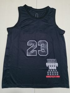 23 MVP Jersey Black Jerseys Basketball Men costuraram Jersey S-XXL Mix Match Order