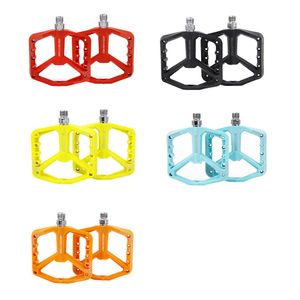 Bike Pedals 2Pcs Ultralight Seal Bearings Bicycle Bike Pedals Cycling Nylon Road MTB Pedals Flat Platform Bicycle Parts Accessories 0208