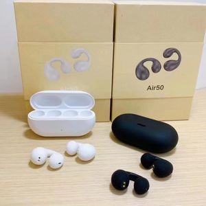 Fones de ouvido sem fio Ear Clip Condução óssea Fones de ouvido Bluetooth Fones de ouvido Estéreo Smart Ear Bone Clips Esporte Condução de ar Fone de ouvido Air50 Air51 1 pçs