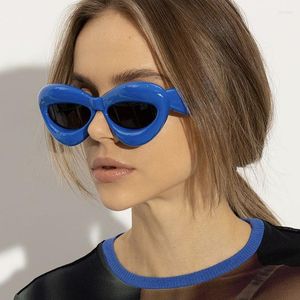 Óculos de sol Steampunk Y2k One-Piece Feminino Masculino Designer de Marca Óculos de Sol Feminino Tendências Hip Hop Shades Eyewear De Sol Oculos