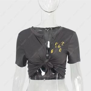 23ss женский кардиган с v-образным вырезом, однотонная футболка, укороченная тонкая модная сексуальная футболка с открытым воротником и короткими рукавами