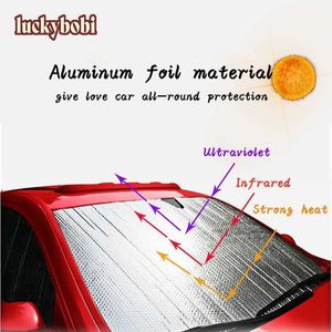 Luckybobi Automobile Sunshade Cover Car Windshield Snow Sun Shade Waterproof Protector Cover Car Front Windscreen Cover