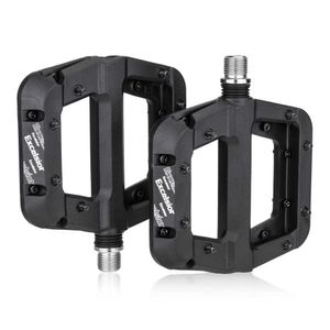 Cykelpedaler 2Pair/1Pair MTB Cykelpedaler Non-Slip Mountain Bike Pedals Platform Nylon Fiber Bicycle Flat Pedals 9/16 tum cykeltillbehör 0208