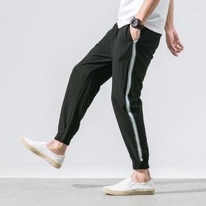 Pantaloni da uomo MrGB 2023 Estate Uomo di grandi dimensioni Harem Pantaloni da jogging da uomo in lino di cotone stile cinese Pantaloni da coppia di moda casual allentati