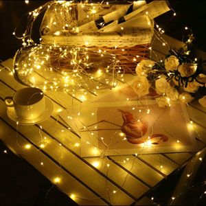 Battery Operated LED String Lights Waterproof Copper Wire 7 Feet 20 Led Firefly Starry Moon Lights for Wedding Party Bedroom Patio Christmas (Warm White) crestech168