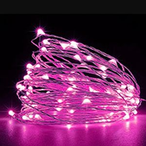 LED String 20/50/100 LED Tatil Pil Aydınlatma Micros Rice Tel Tel Bakır Peri String Lights Partys Beyaz/RGB Crestech