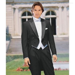 Herrdräkter design tailrock män för bröllop prom scen (jacka byxor väst) smal passform set brudgum man brudgum tuxedos