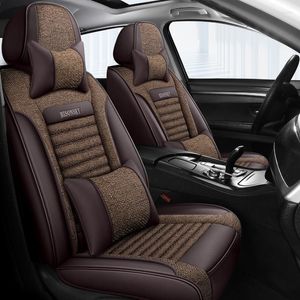 Car Seat Covers A Full Set Of Universal Leather Splicing Cover Fit SEATLEON Ibiza Cordoba Toledo Marbella Terra Ronda Interior