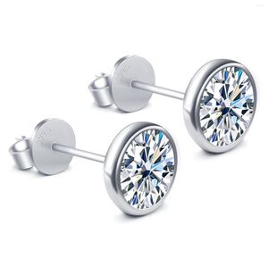 Dangle Earrings Moissanite Stud 925 Sterling Silver Plated 18K White Gold Friction Backs With 0.6ct-2ct D Color VVS1 Clarity Brilliant