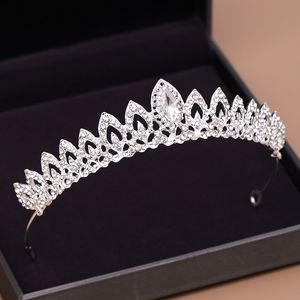 Nuovi copricapo gioielli in cristallo tiara corona lega strass sposa piccola corona fascia copricapo da sposa