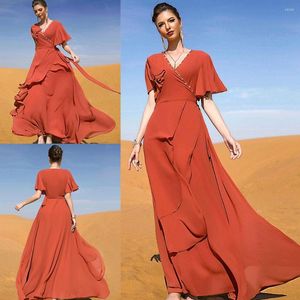 Ethnic Clothing Dubai Kaftan Muslim Women Chiffon Long Dress Arabic Abaya Islamic Jalabiya Moroccan Middle East Rhinestone Party Gown