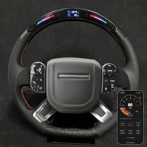 Car Carbon Fiber Steering Wheel for Range Rover LED Smart Racing Performance Wheel Steering System