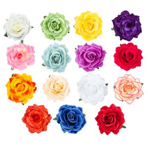 Pins Brooches Kehawk Rose Flower Hairpins Hair Clips Elegant Large Pin Up Floral Boho Clip For Women Girls Party Bridal Wedding Drop Dhf1L