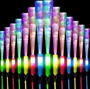 Party Supplies Halloween Glow Fiber Wands Sticks Led Optic Light Up Colorf Flashing Wand For Festive SN5103