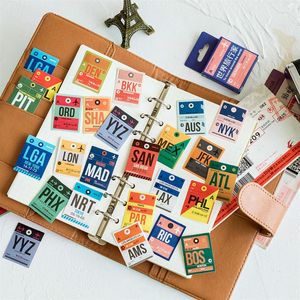 Embrulho de presente (36 estilos podem escolher) adesivos de viajante em caixa Diy Diy Scrapbooking Diário de papel Planner Decoração de vedação vintage