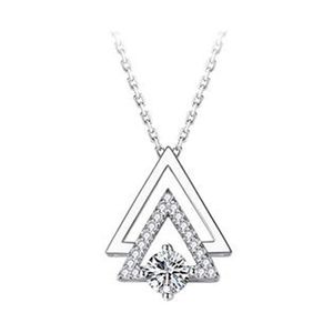 Pendant Necklaces Geometry Triangle Necklace For Men Male Modern Trendy Geometric Stacking Streetwear Sier Drop Delivery Jewelry Pend Dhhnv