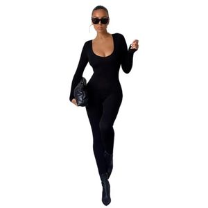 Kvinnor jumpsuits sexiga bodycon kl￤der l￥ng￤rmad casual klubbfest mager jumpsuits smala rompers