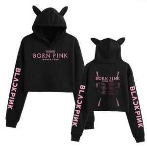 Męskie męskie bluzy bluzy Born Pink Gift Student Hoodie Girls Fashion Kpop Long Rleeve Tops 230209