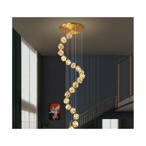 H￤ngslampor alla kopparstj￤rnor trappa l￥ng ljuskrona lampa duplex bygga modern enkel lyxig kreativ villa loft l￤genhet liv dhvvr