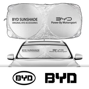 Bil Windshield Sunshade Cover för BYD TANG F3 E6 ATTO YUAN PLUS SONG MAX F0 G3 I3 EA1 DMI 2DIN 2014 G6 Pro Auto Accessories