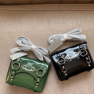 axelväska designer kvinnor lyx läder crossbody purse mode saturn påsar fyrkantig koppling armé grön messenger väska handväska