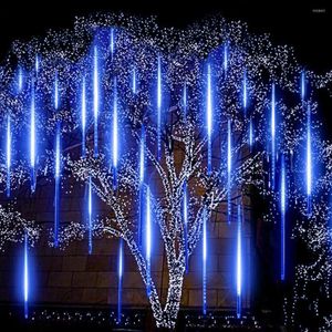 Strings 30/50CM 8pcs/ Meteor Shower Rain Tube LED Christmas Light Wedding Garden Xmas String Outdoor Holiday Lighting 100-240V