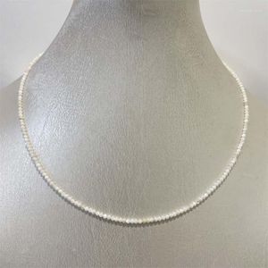 Chains 2MM Shell Pearl Necklace Delicate 2023 Choker Beads Chain Goth Chocker Jewelry On The Neck Pendant Collar For Woman Gift