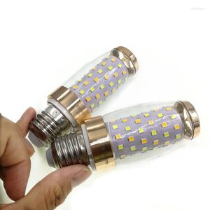 Färgförändring LED -lampan Real 800lm 10W 1000lm SMD 2835 Corn BULB 220V Chandelier LEDS Candle Light Spotlight