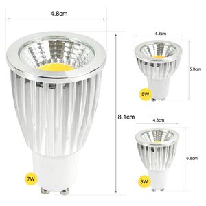 Downlights Gu10 Cob Led Spotlight 3W 5W 7W Luci Lampadina Bianco caldo Lampada fredda Luce per interni OutdoorDownlights