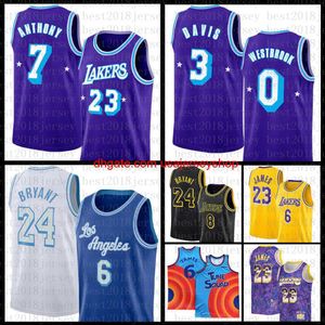 Basketballtrikot 0 7 LeBron James Anthony White Davis 23 6 3 Russell Westbrook Carmelo Anthony Gold