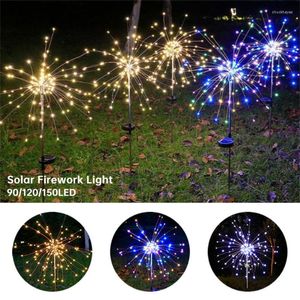 Solar Firework Light 90/120/150 LED Solor Outdoor Waterproof Garden Decor Lights String Fairy Lighting Lawn