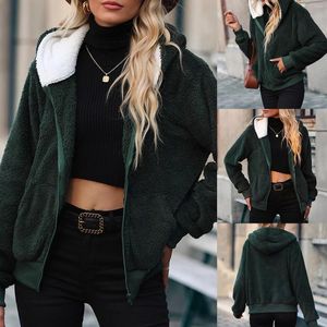 Damenjacken Damen Fuzzy Fleece Revers vorne offen Lange stilvolle Damen Umstandsmäntel für den Winter Jacke ohne Kapuze