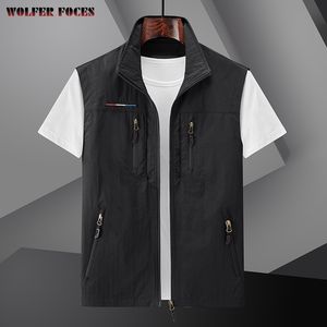 Mens Vests Spring Thin Section Outdoor Leisure Sports Quickdrying Camping Mountaineering Fishing Coat Sleeveless 230209