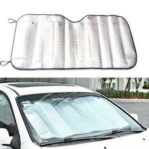 Car Rear Window Windshield Sunshade Front UV Protect Reflector Sun Shade For Car Window Covers Sun Visor Silver 130 *60Cm