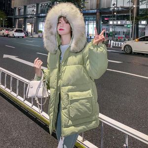 Kadın trençkotları moda sonbahar kış kadın ceket kadın kürk yakalı kapşonlu kısa parklar sıcak artı boyut gevşek palto ceket