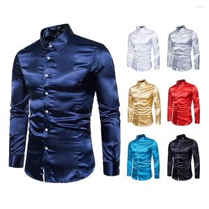 Men's Casual Shirts Douhoow Men Long Sleeve Button Down Fashion Solid Color Turn-Down Collar Business Tops Work Office