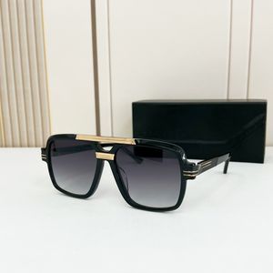 Gafas de sol cuadradas vintage 8042 marco de oro negro lentes de gradiente grises gafas sonnenbrille sombras gafas de sol uv400 protección gafas con caja