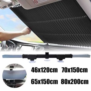 Bil Sunshade Sun UV Protection Frab bakre vindrutan Sol nyanser f￶r bilf￶nster Interi￶rblock gardiner Biltillbeh￶r Solskugga