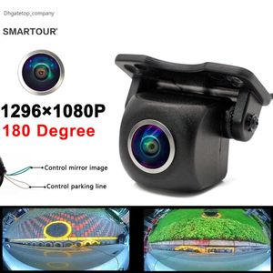 Ny Smartour 180 grader 1080p vid vinkel HD Auto Bakifrån Kamerabil Backup Reverse Camera Night Vision Parking Assistance Camera