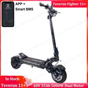 Teverun Fighter 11 Electric Scooter Installed Smart BMS Connect Teverun APP 60V 35Ah Dual Motor Peak 5000W Top Speed 85km h TFT Display