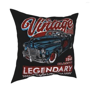 Kudde vintage ride rockabilly rod kudde paster hem gammal amerikansk stil klassisk muskelbil täckning söt 40 40 cm